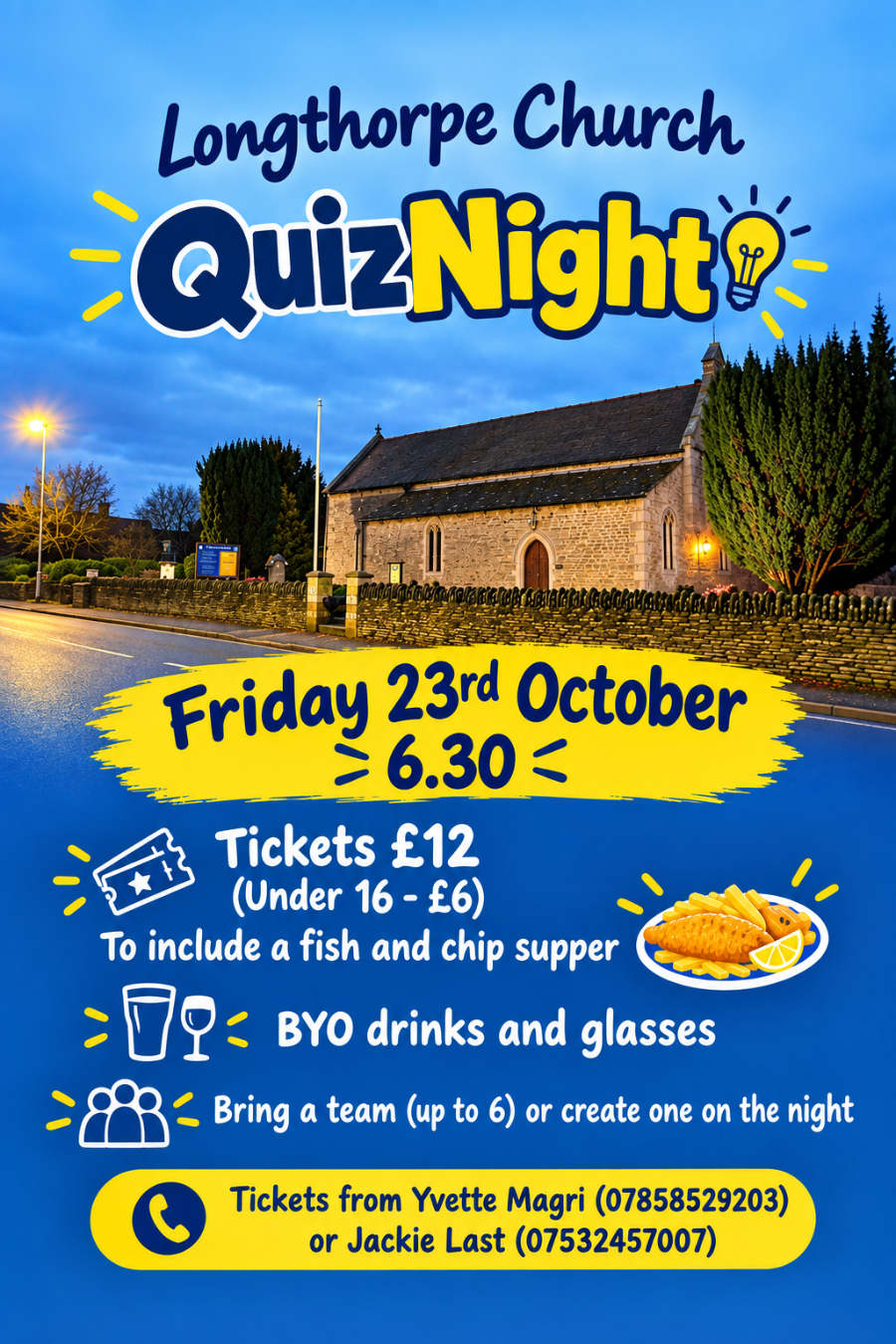 October Quiz Night Flyer