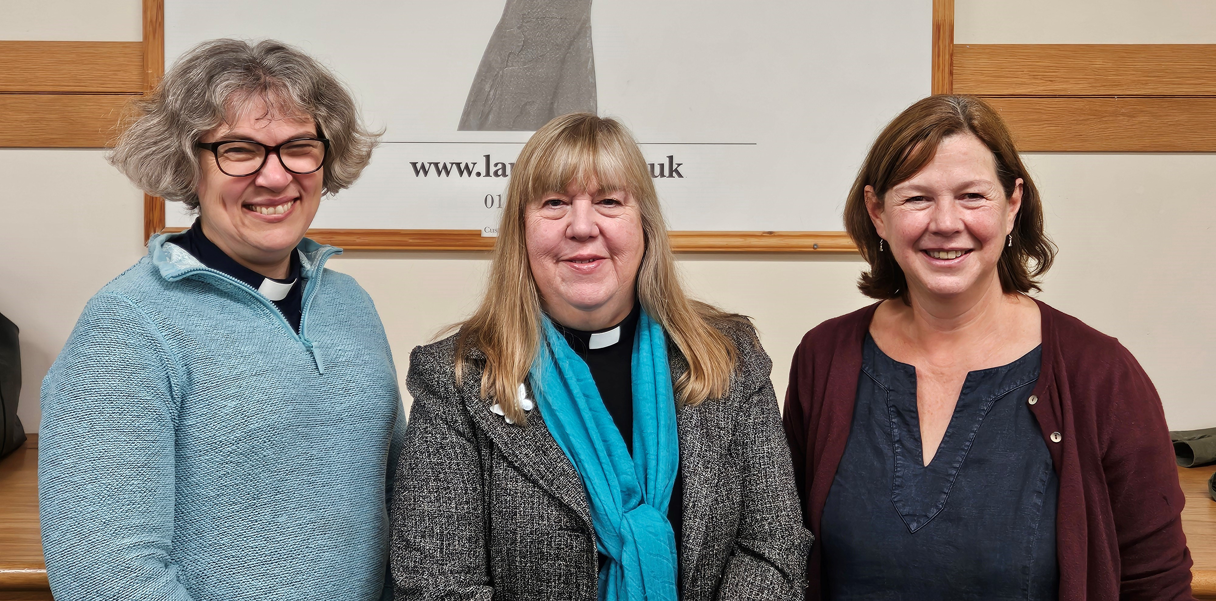 Archdeacon Alison, Rev. Jackie and Bishop Debbie